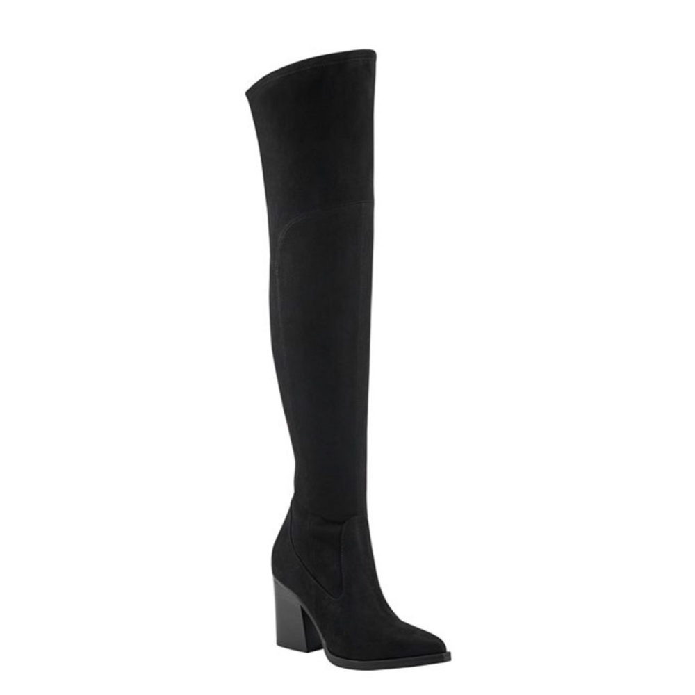 Marc Fisher Black over the knee suede boot sz 5.5